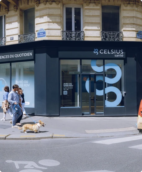 Celsius Santé medical centre storefront in Paris